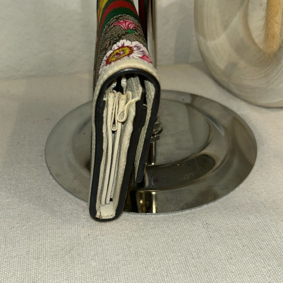 Gucci Long Wallet Ivory Floral PrintMulticolor - Picture 4 of 12